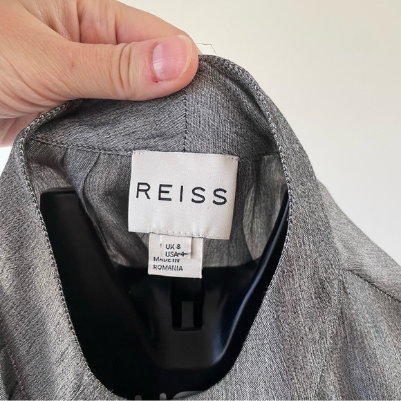 Reiss grey/silver sleeveless half button up - Picture 5 of 5